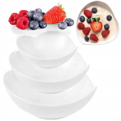 Produktbild von Ambition SALSA Porzellan Salatschüssel-Set 3-teilig Weiß