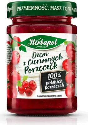 Zdjęcie produktu dla Herbapol dżem z czerwonych porzeczek 280g