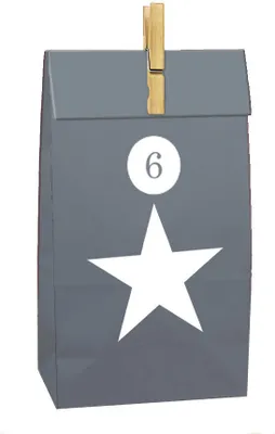 Produktbild von Adventskalender Bastelset STERN in grau