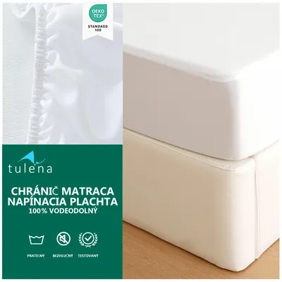 Obrázok produktu pre TULENA chránič matraca 90x200 cm froté, nepremokavý, priedušný, mäkký poťah proti roztočom, ochrana proti vlhkosti, inkontinenčná podložka, prateľný