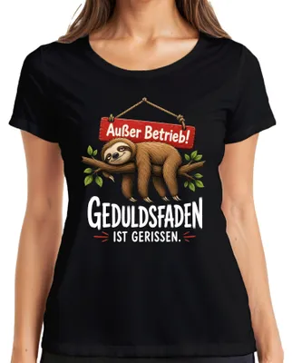Productafbeelding van Buiten gebruik. Geduld op is. Sarcastische opmerking. Dames T-shirt, zwart, maat L