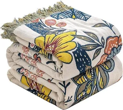 Produktbild von Katoenen Boho-Decken, 100% Katoen, Landestil, 150x200 cm, Granaatrot