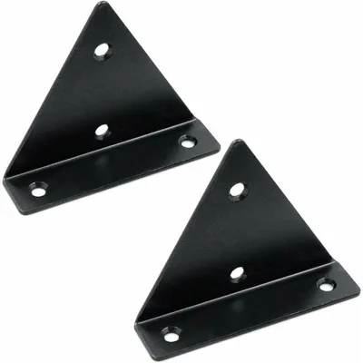 Produktbild von Wandregalhalterung – Metall mit robuster Kante, schwebende Wandmontage mit passenden Schrauben für offene DIY-Regale, 8–10 cm Wandregal, 2 Stück (Schwarz)