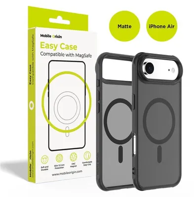 Productafbeelding van Mobile Origin Easy Case, hoesje, geschikt voor: Apple, iPhone, Air, 16,5 cm (6,5 inch), zwart, transparant