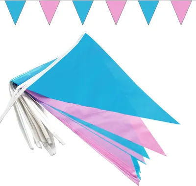 Produktbild von Goodymax® Wimpelkette 10 m Himmelblau-Rosa