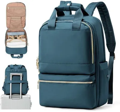 Produktbild von Reisrugzak für Damen, 40 x 20 x 25 cm, wasserdicht, Business-Tasche, Pauwblau