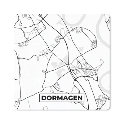 Produktbild von MuchoWow® Mauspad Mousepad Dormagen - Stadtplan - Straßenkarte 20x20 cm - Mousepads - Maus Mat - Pad - Mausunterlage - Desk Mat - Bureauartikeln