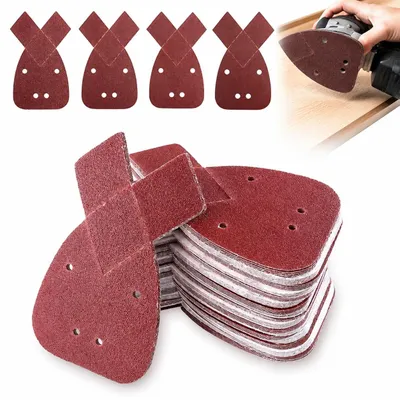 Produktbild von 40 Schleifpapier-Sets für Schleifgeräte – Verschiedene Körnungen für Schleifgeräte mit 140 mm Schleiffläche