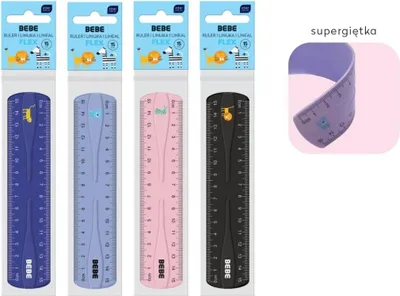 Obrázek produktu pro Linijka elastyczna 15 cm Bebe Kids mix wzorów