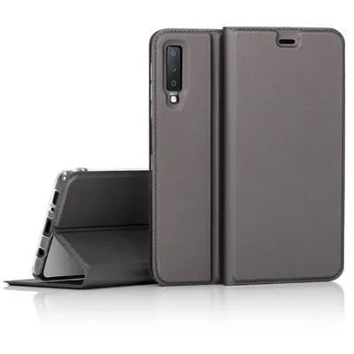 Immagine prodotto di NALIA custodia per telefono cellulare per Samsung Galaxy A7 2018, custodia sottile Kickstand Flip Cover Nero