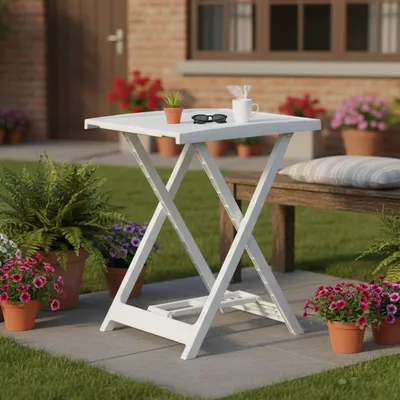 Produktbild von Ohatchee - Gartentisch, 60x47x65h cm Weiß, 2 Plätze Italy