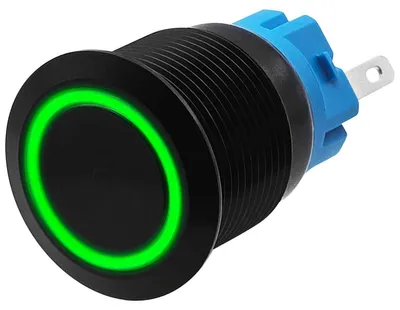 Produktbild von ProRide Metall-Momentanschalter 19 mm, 220 V, grün, IP65, LED