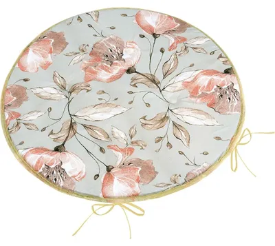 Image de Coussin rond et lisse - 40 cm (diamètre) - Gris, Rose