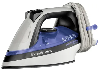 Productafbeelding van Russell Hobbs Easy Store Pro, stoomstrijkijzer met opbergfunctie, met clipmechanisme, transparant, één maat / EU-stekker, 220V, transparant, één maat
