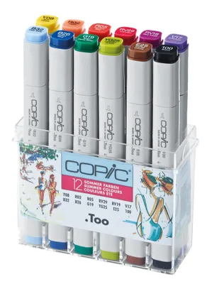 Produktbild von COPIC Profi Marker 12er Set Sommerfarben