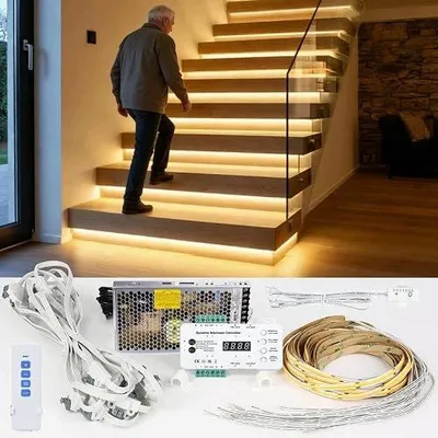 Zdjęcie produktu dla Oświetlenie schodów LED czujnik ruchu światła taśma 100 cm