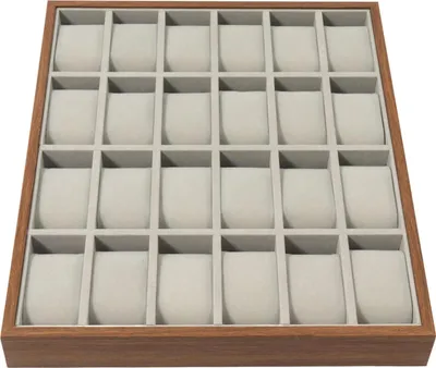 Produktbild von Uhrenbox - Aufbewahrungsbox für Uhren - 24 Uhrenfächer - Große Kapazität - Uhrenetui Organizer aus Mischmaterial
