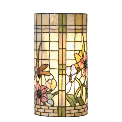 Produktbild von LumiLamp 5LL-8825 Wandleuchte Tiffany 20x11x36 cm Beige Grün Metall Glas