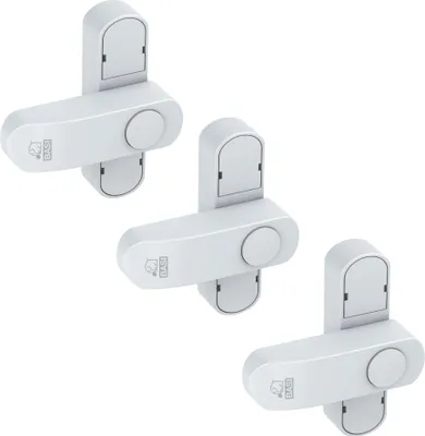 Produktbild von BASI - Fenster- und Fenstertürensicherung - SET - 3x FS 500 - Weiß - 3x1100-0050