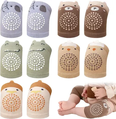 Produktbild von Baby Knieschoner 5 Paar, rutschfeste Noppen, bequem und elastisch, zum Krabbeln