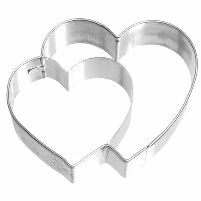 Produktbild von RBV Birkmann Ausstechform Doppelherz Plätzchenform aus Edelstahl 6,5cm