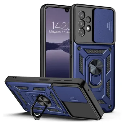 Produktbild von Armor Handyhülle für Samsung Galaxy A13 Kameraschutz Handy Panzer Case Cover Schutzhülle Outdoor Farbe: Blau