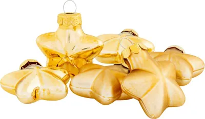 Produktbild von Weihnachtsschmuck Stern Ø 40 mm in Gold, Baumschmuck 15 Stück