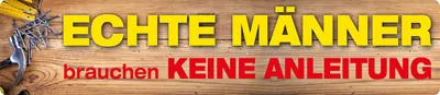 Produktbild von Echte Männer - Anleitung, Straßenschild - Magnet, Blech 16 x 3,5 cm, STR-M 037