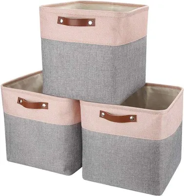 Obrázek produktu pro úložné boxy 33 x 38 x 33 cm, sada 3 látkových úložných košů pro police Kallax, skříně, šatní skříně