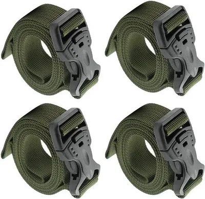 Produktbild von Famanu Gepäckriemen Set – 4 verstellbare Riemen mit Schnellverschluss, grün