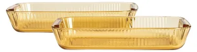 Zdjęcie produktu dla HOMLA Zestaw form do pieczenia AURELA prostokątnych ryflowanych 1000+1600 ml