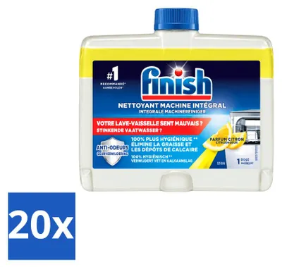 Produktbild von 20 x Finish Maschinereiniger Hygiene Zitrone - 250 ml - Vorteilspackung - 20 Stücke