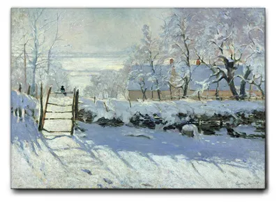 Immagine prodotto di Giallobus - La gazza - Claude Monet - 100L x 70l cm - Quadro - Tela Canvas Telaio Standard