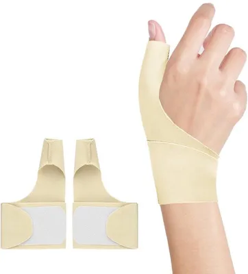 2 Stück - Elastische Bandage - Atmungsaktiv - Leicht - Für Rizoarthrose/Sehnenentzündung - Sanfte Unterstützung - Handbandage
