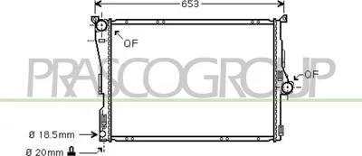 Produktbild von PRASCO BM802R005 Kühler Wasserkühler Motorkühler für BMW X3 (E83)