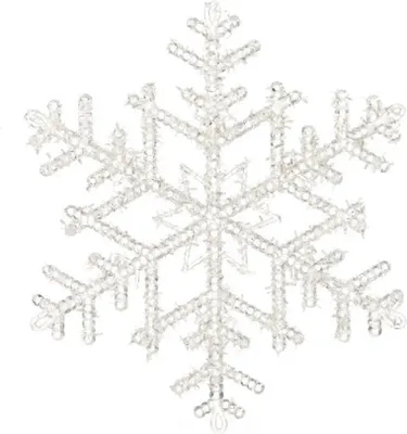 Produktbild von Hänger Flocke Schneeflocke geeist transparent L 18 cm