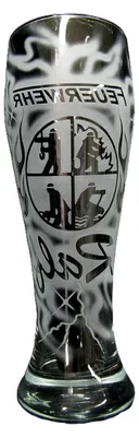 Produktbild von Weizenglas 0,5 l mit individueller Gravur Feuerwehrlogo und Name