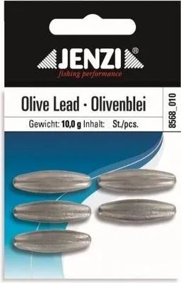 Produktbild von Jenzi Olivenblei 10g 6 Stück Inlinelead, Durchlaufblei, Absenkblei