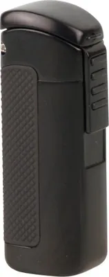 Produktbild von Zigarren Feuerzeug - 3 x Jet, Lack schwarz, mit Rundcutter 7mm