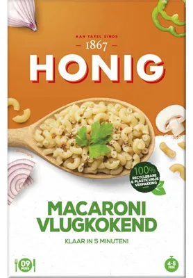 Zdjęcie produktu dla Honey Macaroni 700g – szybki makaron, wysoka jakość i smak
