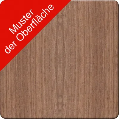 Produktbild von Quadrifoglio Empfangstheke gerade, nussbaum, weiß 285,0 x 88,0 x 113,0 cm