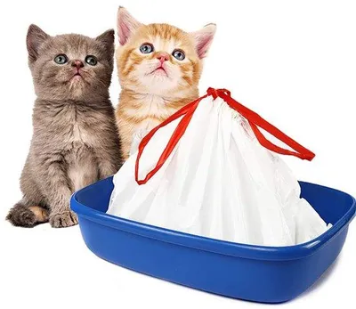 Produktbild von Katzentoilettenbezüge mit Zugseil, kratfest, 10 Stück, mittelgroß