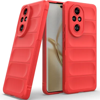 Produktbild von Handyhülle für Honor 200 Pro Weich TPU Silikon Stossfest Anti-rutsch Hülle Rot