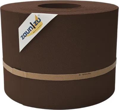 Produktbild von Sichtschutzstreifen zaun|zu PREMIUM 35m Rolle PP Zaunblende für Doppelstabzaun Braun, 35m