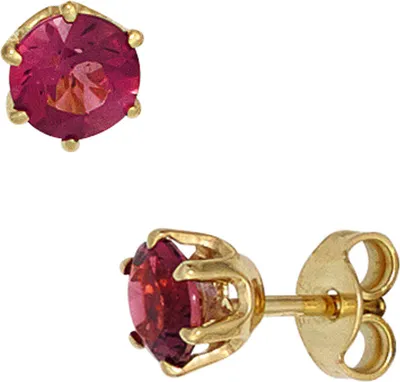 Produktbild von JOBO Ohrstecker 585 Gold Gelbgold 2 rosa Turmaline Ohrringe