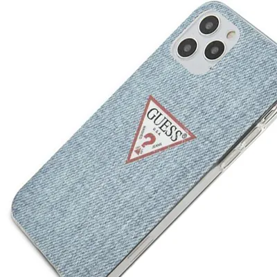 Produktbild von Guess GHUCP12LPCUJULLB iPhone 12 Pro Max 6,7" blaue/hellblaue Hartschalen-Hülle Jeans-Kollektion