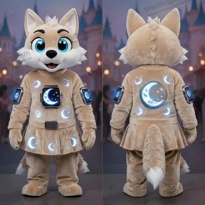 Produktbild von Beiger MASTICOT flauschiger Wolf-Say-Wolf-Maskottchen