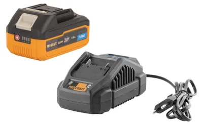 Obrázok produktu pre Procraft Starter Pack 20 V 20/2,4 A nabíjačka + 1x 20/4 Turbo akumulátor 4,0 Ah