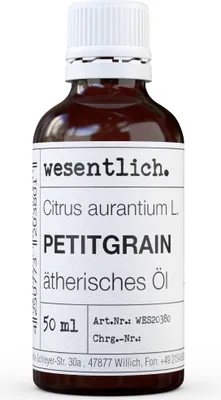 Produktbild von Petitgrain 50ml von wesentlich.