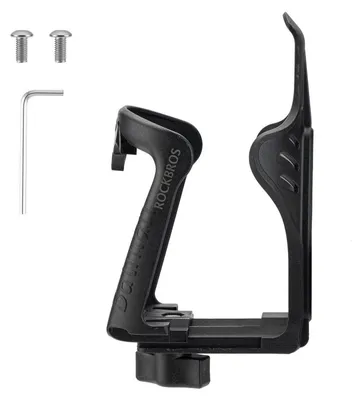 Image de Porte-bidon de vélo, réglable, diamètre 55-85 mm, compatible VTT, vélo de course, mountainbike, rotation à 360°, alliage d'aluminium